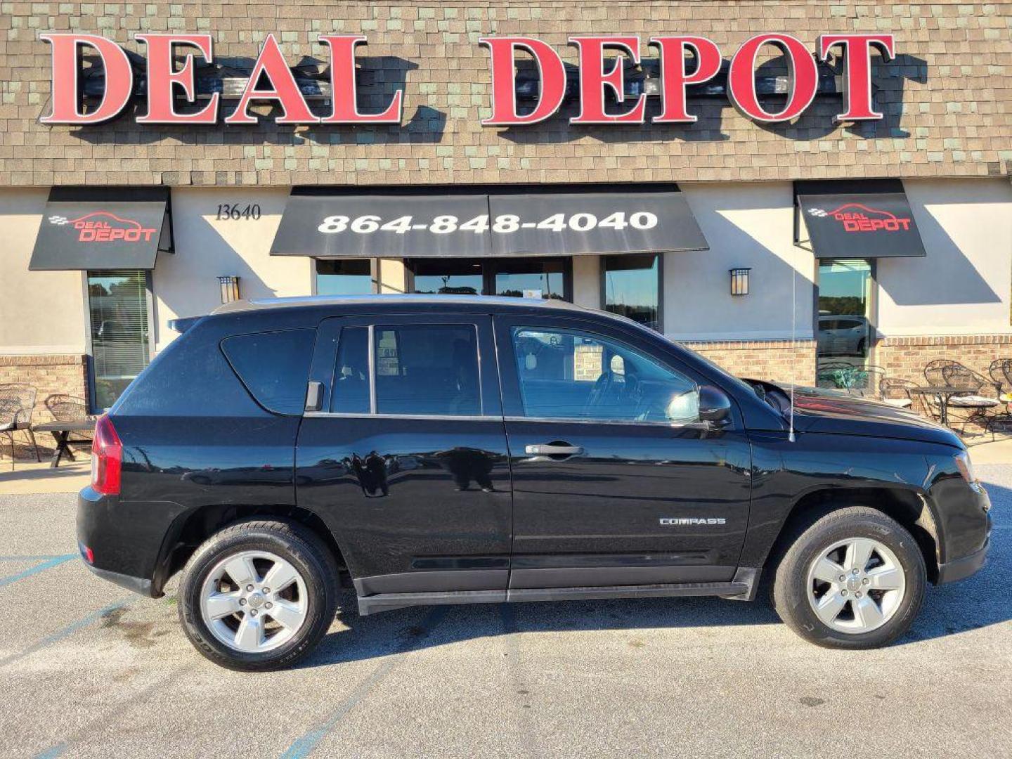 2014 BLACK JEEP COMPASS SPORT (1C4NJCBA8ED) with an 2.0L engine, Continuously Variable transmission, located at 13640 E Wade Hampton Blvd, Greer, SC, 29651, (864) 848-4040, 34.950825, -82.197464 - Photo#12