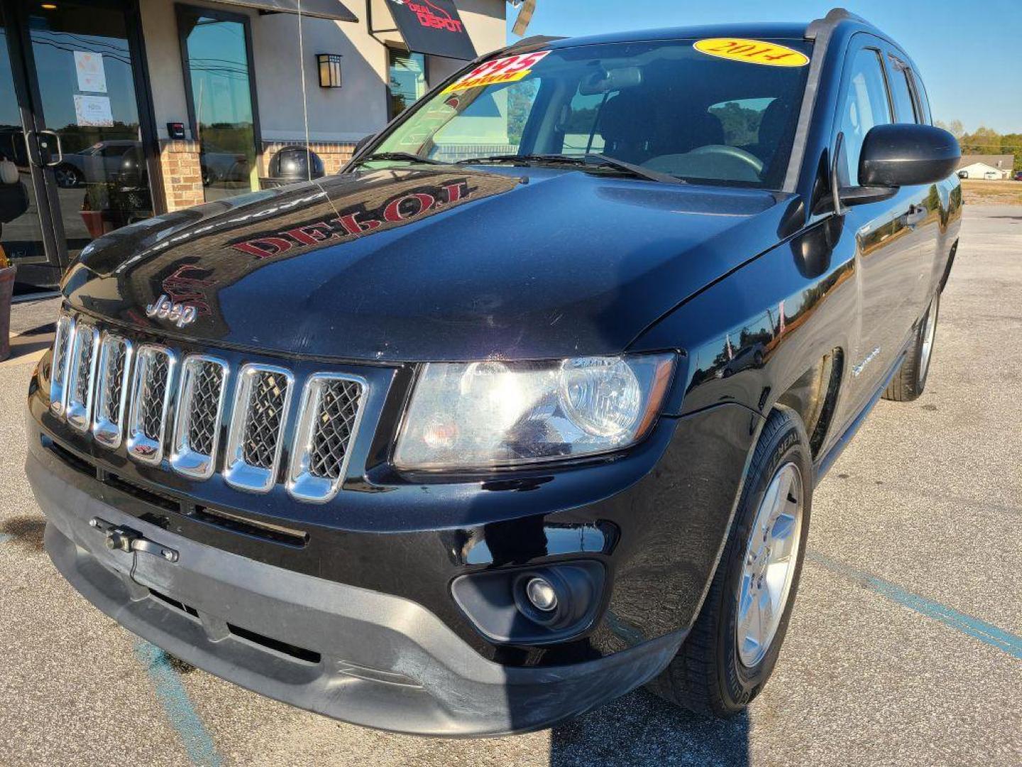 2014 BLACK JEEP COMPASS SPORT (1C4NJCBA8ED) with an 2.0L engine, Continuously Variable transmission, located at 13640 E Wade Hampton Blvd, Greer, SC, 29651, (864) 848-4040, 34.950825, -82.197464 - Photo#1