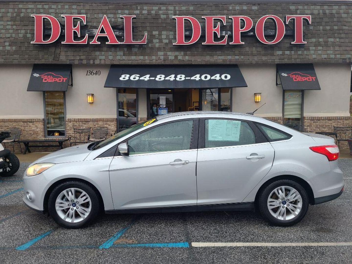 2012 SILVER FORD FOCUS SEL (1FAHP3H28CL) with an 2.0L engine, Automatic transmission, located at 13640 E Wade Hampton Blvd, Greer, SC, 29651, (864) 848-4040, 34.950825, -82.197464 - Photo#0