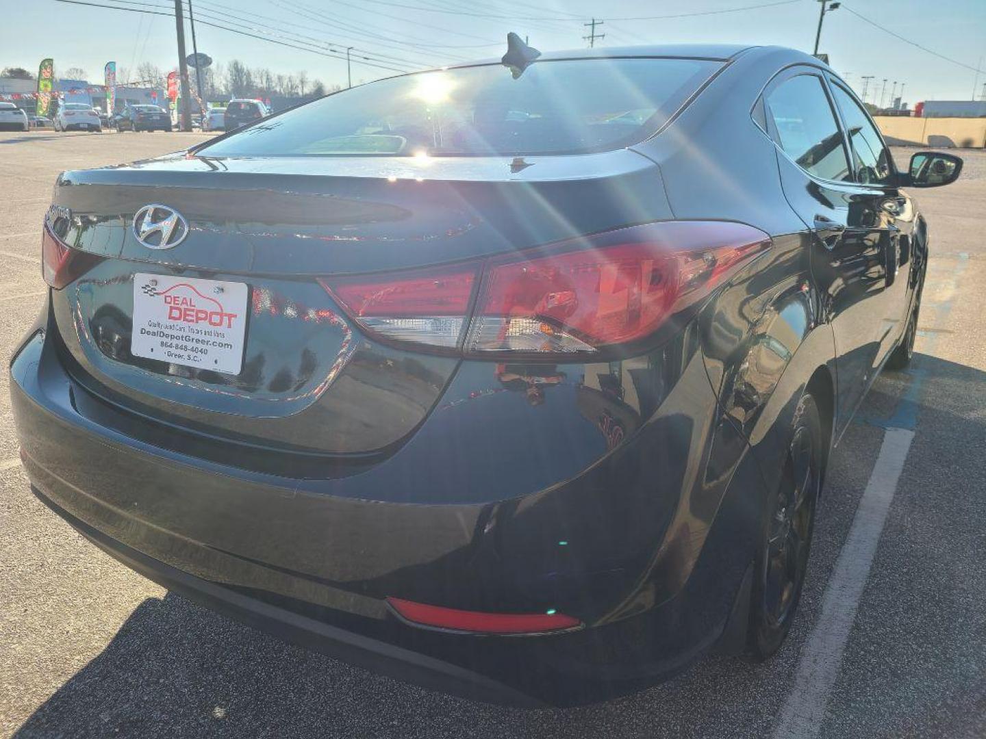 2016 BLACK HYUNDAI ELANTRA SE (KMHDH4AE1GU) with an 1.8L engine, Automatic transmission, located at 13640 E Wade Hampton Blvd, Greer, SC, 29651, (864) 848-4040, 34.950825, -82.197464 - Photo#6