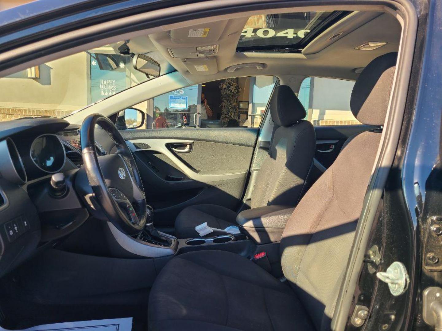 2016 BLACK HYUNDAI ELANTRA SE (KMHDH4AE1GU) with an 1.8L engine, Automatic transmission, located at 13640 E Wade Hampton Blvd, Greer, SC, 29651, (864) 848-4040, 34.950825, -82.197464 - Photo#9