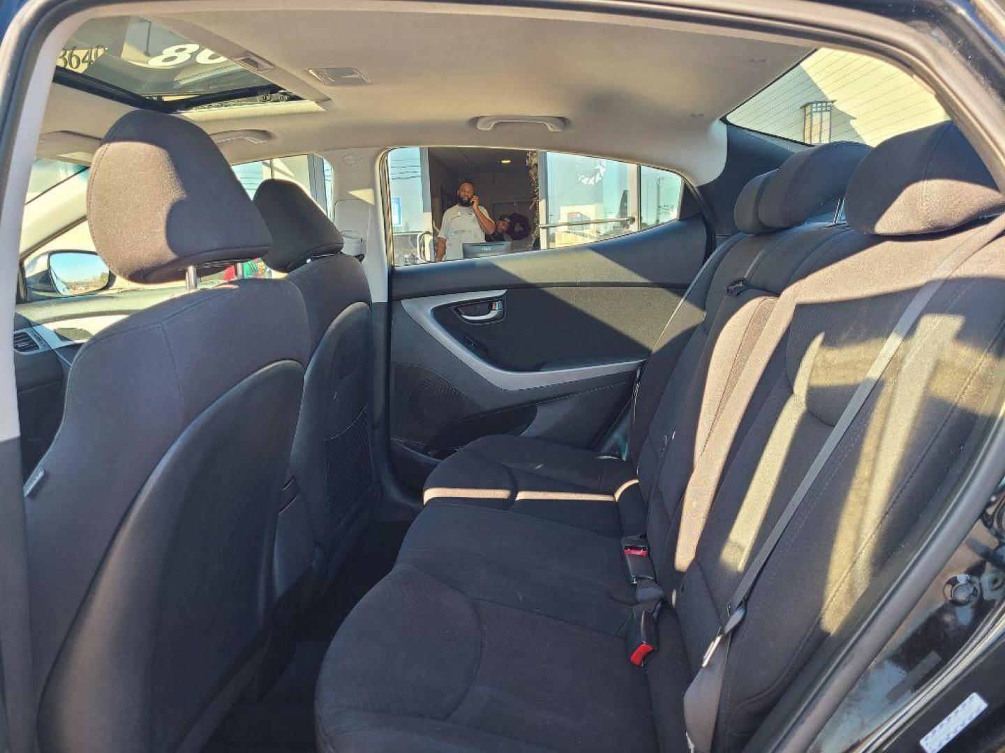 2016 BLACK HYUNDAI ELANTRA SE (KMHDH4AE1GU) with an 1.8L engine, Automatic transmission, located at 13640 E Wade Hampton Blvd, Greer, SC, 29651, (864) 848-4040, 34.950825, -82.197464 - Photo#10