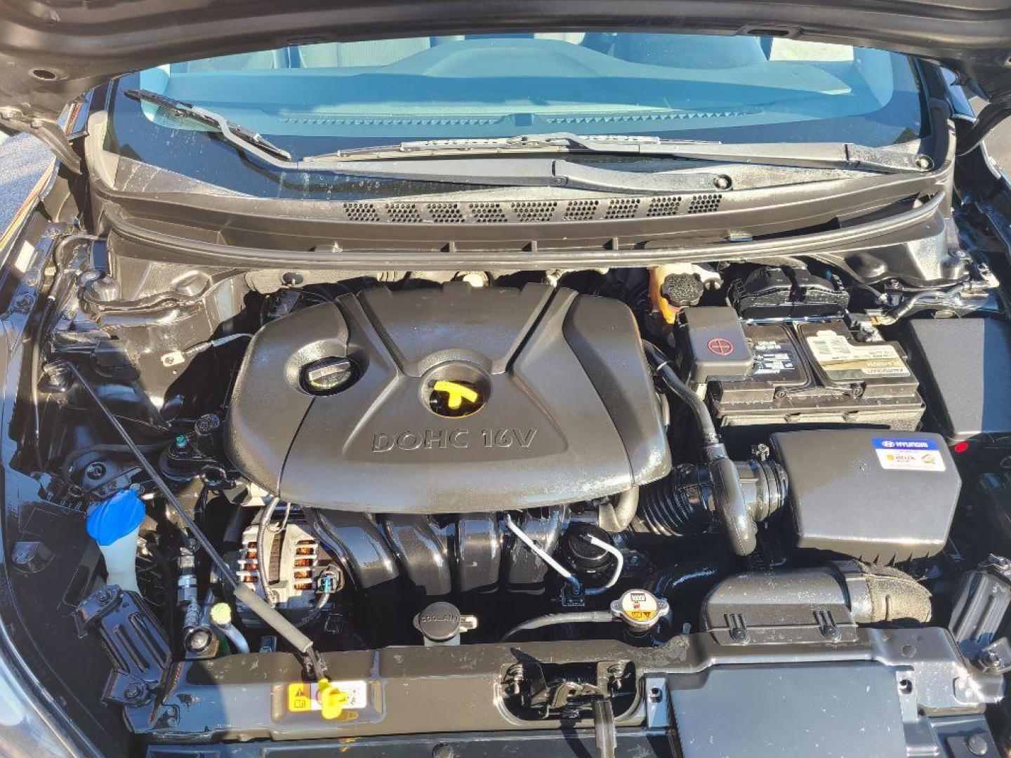 2016 BLACK HYUNDAI ELANTRA SE (KMHDH4AE1GU) with an 1.8L engine, Automatic transmission, located at 13640 E Wade Hampton Blvd, Greer, SC, 29651, (864) 848-4040, 34.950825, -82.197464 - Photo#12