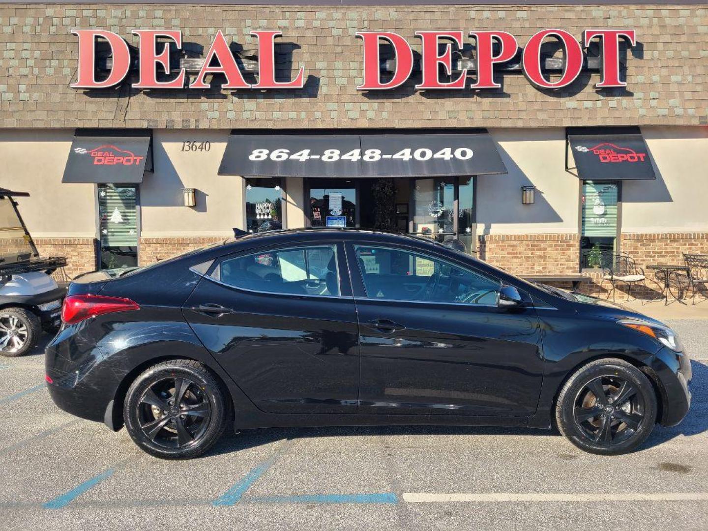 2016 BLACK HYUNDAI ELANTRA SE (KMHDH4AE1GU) with an 1.8L engine, Automatic transmission, located at 13640 E Wade Hampton Blvd, Greer, SC, 29651, (864) 848-4040, 34.950825, -82.197464 - Photo#13