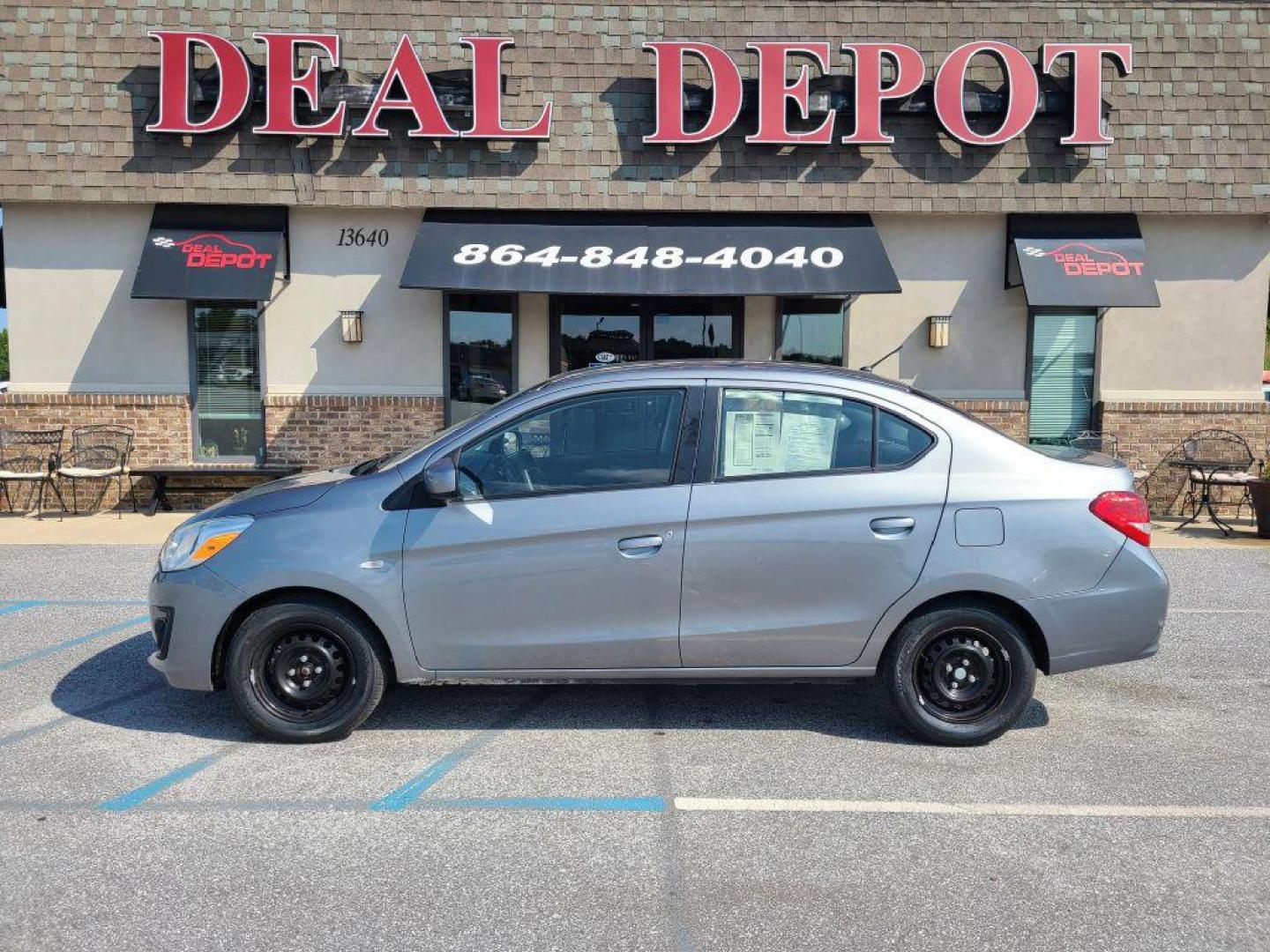2018 GRAY MITSUBISHI MIRAGE G4 ES (ML32F3FJ2JH) with an 1.2L engine, Continuously Variable transmission, located at 13640 E Wade Hampton Blvd, Greer, SC, 29651, (864) 848-4040, 34.950825, -82.197464 - Photo#0