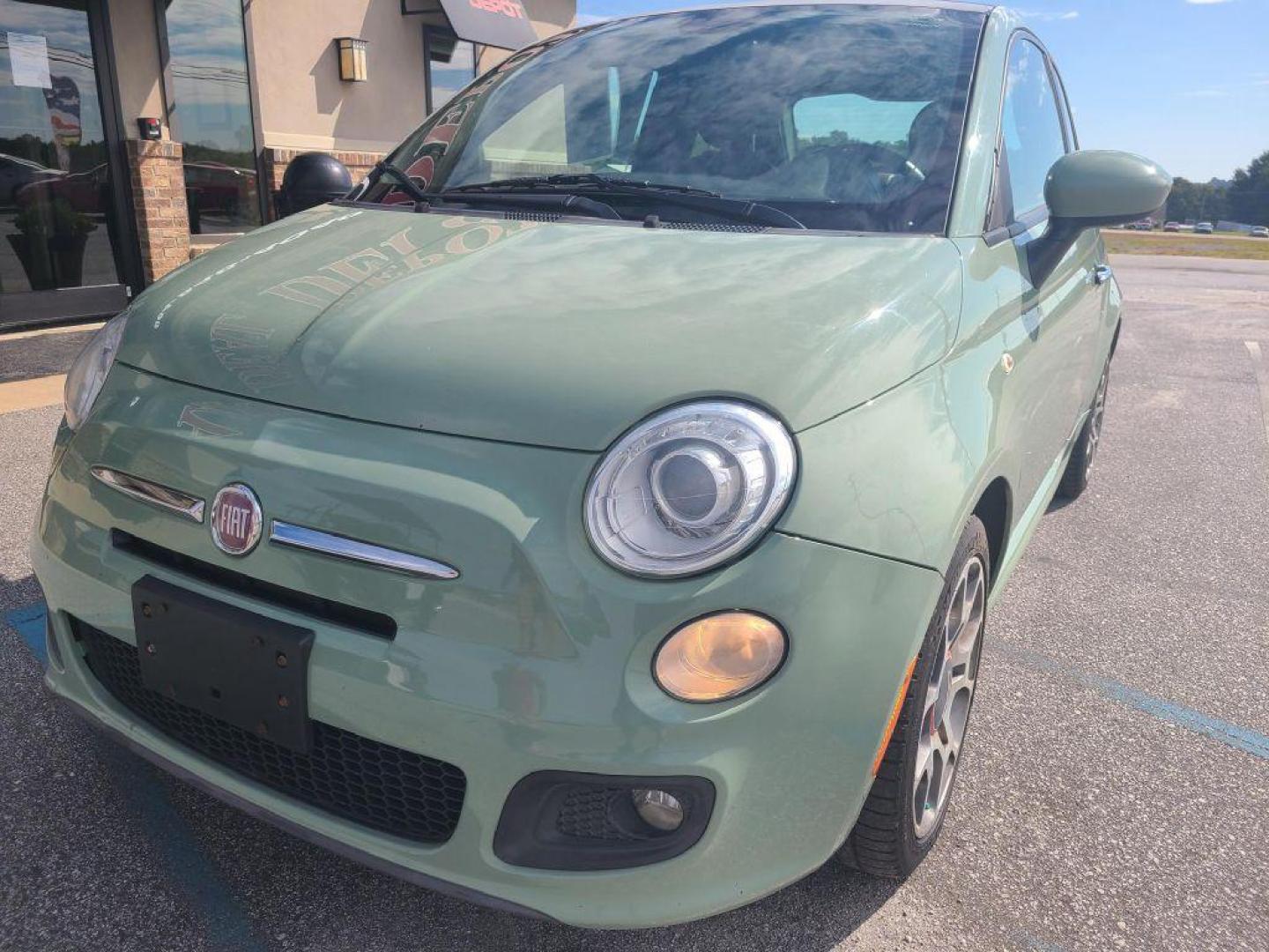 2013 GREEN FIAT 500 SPORT (3C3CFFBR9DT) with an 1.4L engine, Automatic transmission, located at 13640 E Wade Hampton Blvd, Greer, SC, 29651, (864) 848-4040, 34.950825, -82.197464 - Photo#1