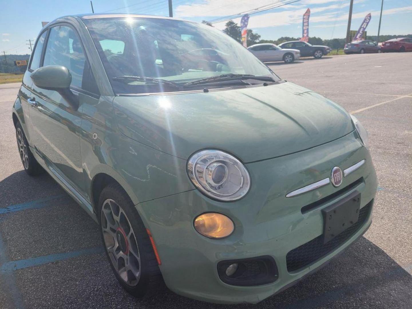 2013 GREEN FIAT 500 SPORT (3C3CFFBR9DT) with an 1.4L engine, Automatic transmission, located at 13640 E Wade Hampton Blvd, Greer, SC, 29651, (864) 848-4040, 34.950825, -82.197464 - Photo#3