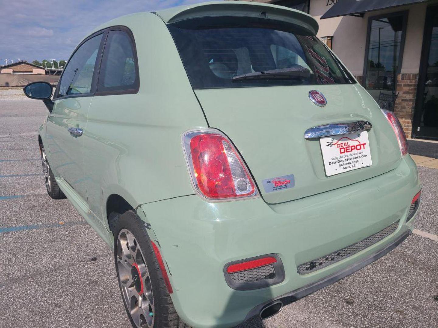2013 GREEN FIAT 500 SPORT (3C3CFFBR9DT) with an 1.4L engine, Automatic transmission, located at 13640 E Wade Hampton Blvd, Greer, SC, 29651, (864) 848-4040, 34.950825, -82.197464 - Photo#4