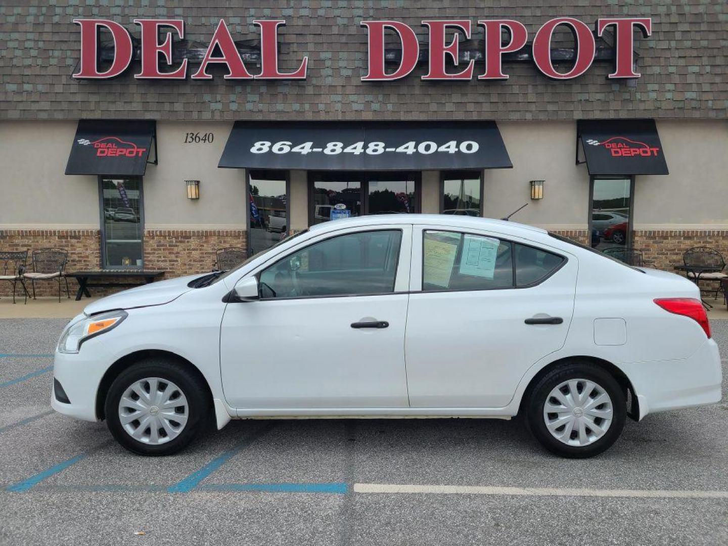 2017 WHITE NISSAN VERSA S (3N1CN7AP7HL) with an 1.6L engine, Continuously Variable transmission, located at 13640 E Wade Hampton Blvd, Greer, SC, 29651, (864) 848-4040, 34.950825, -82.197464 - Photo#0