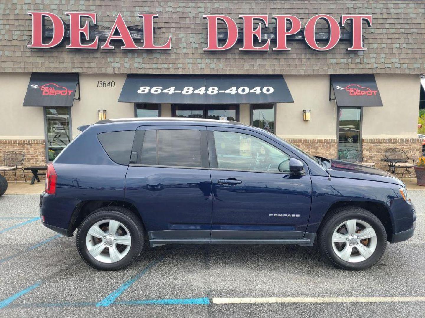 2014 BLUE JEEP COMPASS LATITUDE (1C4NJDEB3ED) with an 2.4L engine, Continuously Variable transmission, located at 13640 E Wade Hampton Blvd, Greer, SC, 29651, (864) 848-4040, 34.950825, -82.197464 - Photo#12