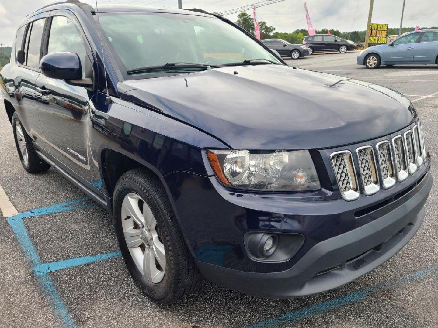 2014 BLUE JEEP COMPASS LATITUDE (1C4NJDEB3ED) with an 2.4L engine, Continuously Variable transmission, located at 13640 E Wade Hampton Blvd, Greer, SC, 29651, (864) 848-4040, 34.950825, -82.197464 - Photo#3