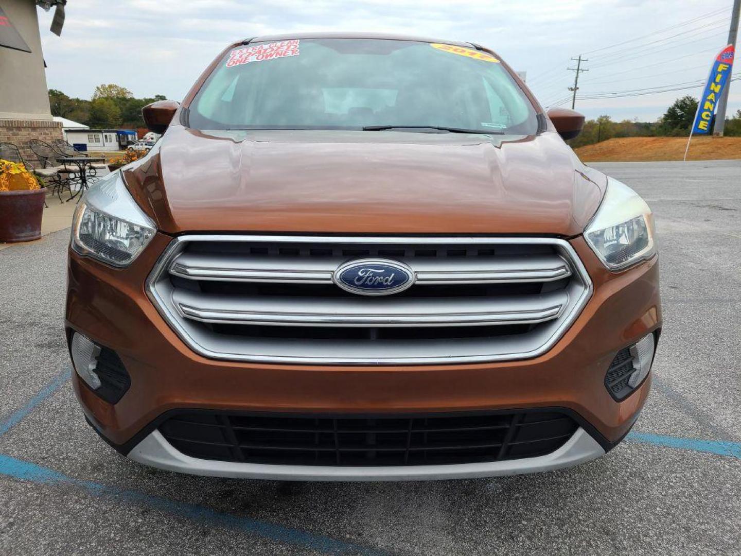 2017 ORANGE FORD ESCAPE SE (1FMCU0GDXHU) with an 1.5L engine, Automatic transmission, located at 13640 E Wade Hampton Blvd, Greer, SC, 29651, (864) 848-4040, 34.950825, -82.197464 - Photo#2