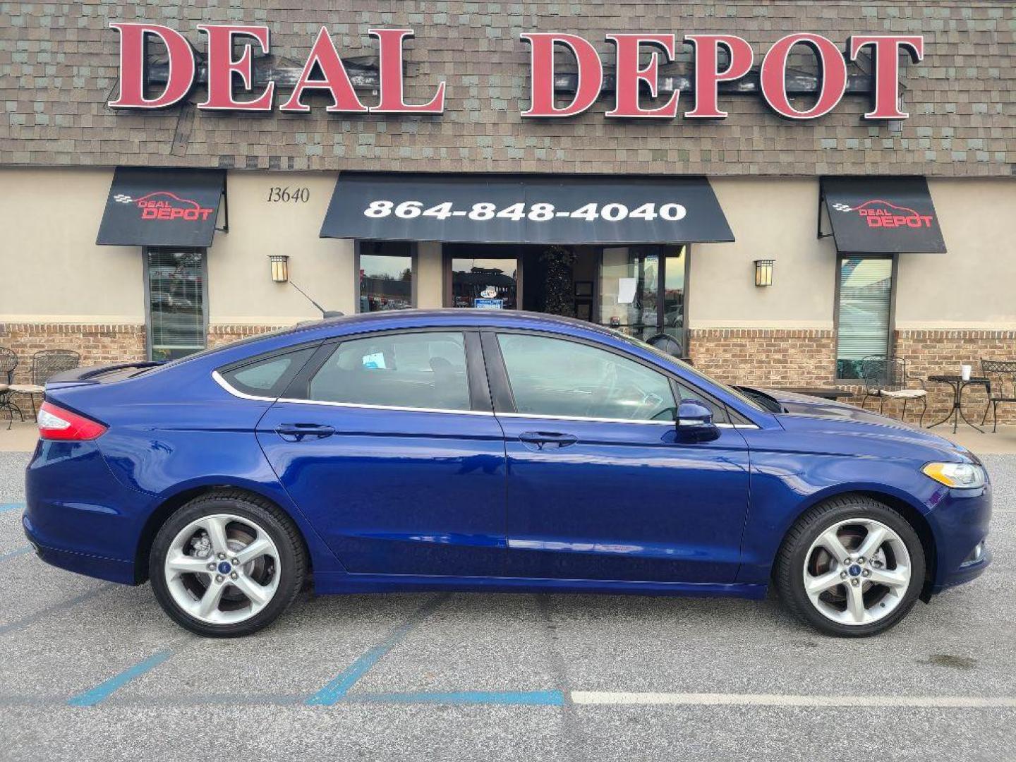 2015 BLUE FORD FUSION SE (3FA6P0H95FR) with an 2.0L engine, Automatic transmission, located at 13640 E Wade Hampton Blvd, Greer, SC, 29651, (864) 848-4040, 34.950825, -82.197464 - Photo#13