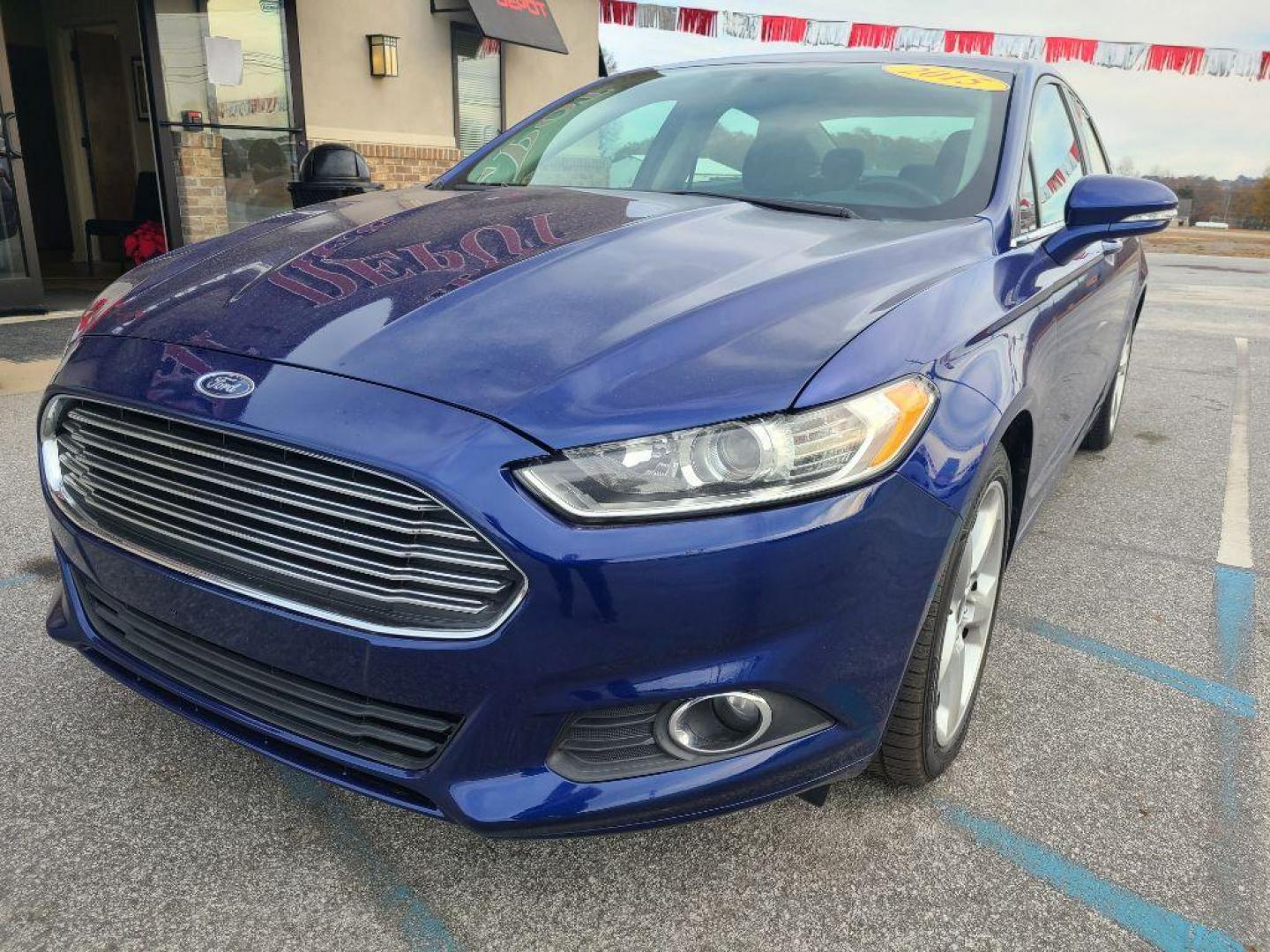 2015 BLUE FORD FUSION SE (3FA6P0H95FR) with an 2.0L engine, Automatic transmission, located at 13640 E Wade Hampton Blvd, Greer, SC, 29651, (864) 848-4040, 34.950825, -82.197464 - Photo#1