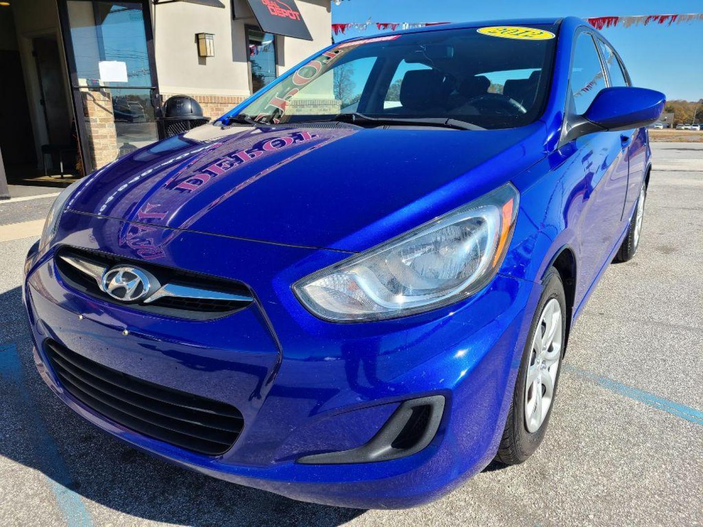 2012 BLUE HYUNDAI ACCENT GLS (KMHCT5AE1CU) with an 1.6L engine, Automatic transmission, located at 13640 E Wade Hampton Blvd, Greer, SC, 29651, (864) 848-4040, 34.950825, -82.197464 - Photo#1
