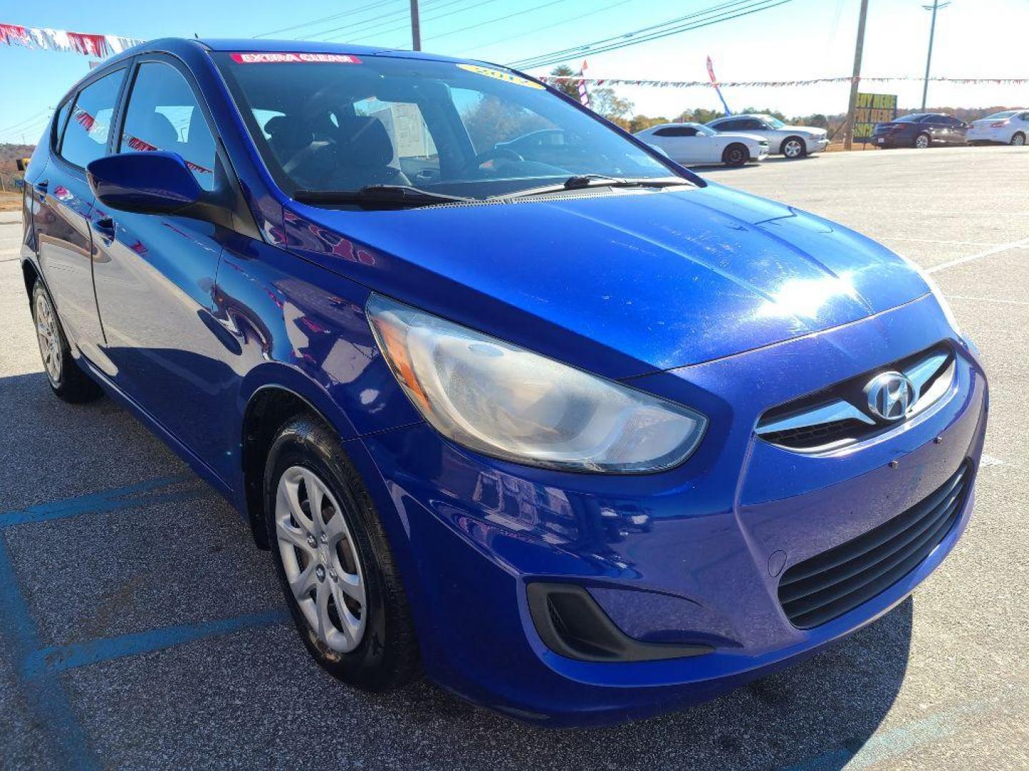 2012 BLUE HYUNDAI ACCENT GLS (KMHCT5AE1CU) with an 1.6L engine, Automatic transmission, located at 13640 E Wade Hampton Blvd, Greer, SC, 29651, (864) 848-4040, 34.950825, -82.197464 - Photo#3