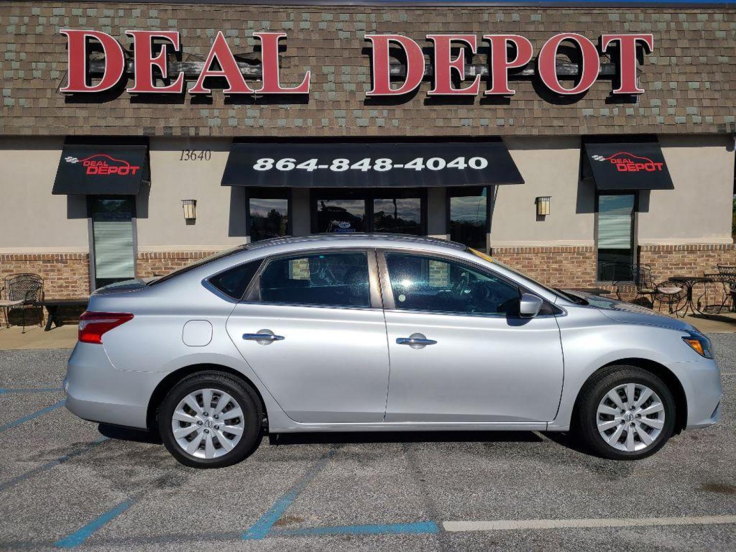 2018 SLIVER NISSAN SENTRA S (3N1AB7AP5JY) with an 1.8L engine, Continuously Variable transmission, located at 13640 E Wade Hampton Blvd, Greer, SC, 29651, (864) 848-4040, 34.950825, -82.197464 - Photo#12