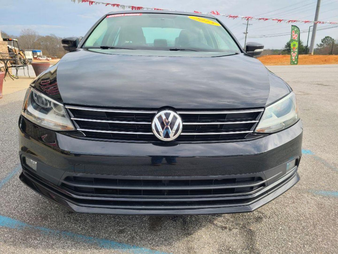 2015 BLACK VOLKSWAGEN JETTA SE PZEV (3VWD17AJ7FM) with an 1.8L engine, Automatic transmission, located at 13640 E Wade Hampton Blvd, Greer, SC, 29651, (864) 848-4040, 34.950825, -82.197464 - Photo#2
