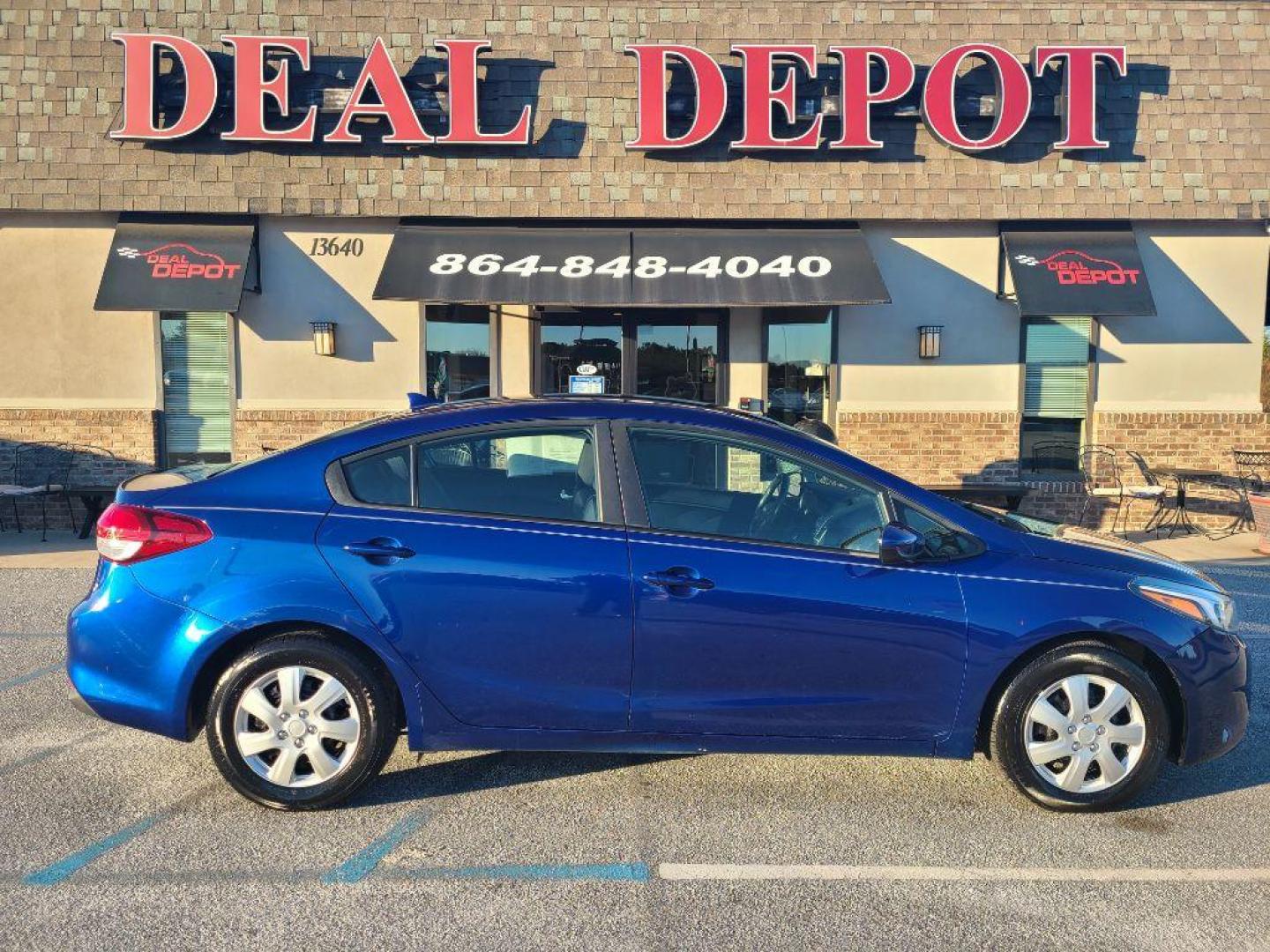 2017 BLUE KIA FORTE (3KPFL4A77HE) with an 2.0L engine, Automatic transmission, located at 13640 E Wade Hampton Blvd, Greer, SC, 29651, (864) 848-4040, 34.950825, -82.197464 - Photo#13