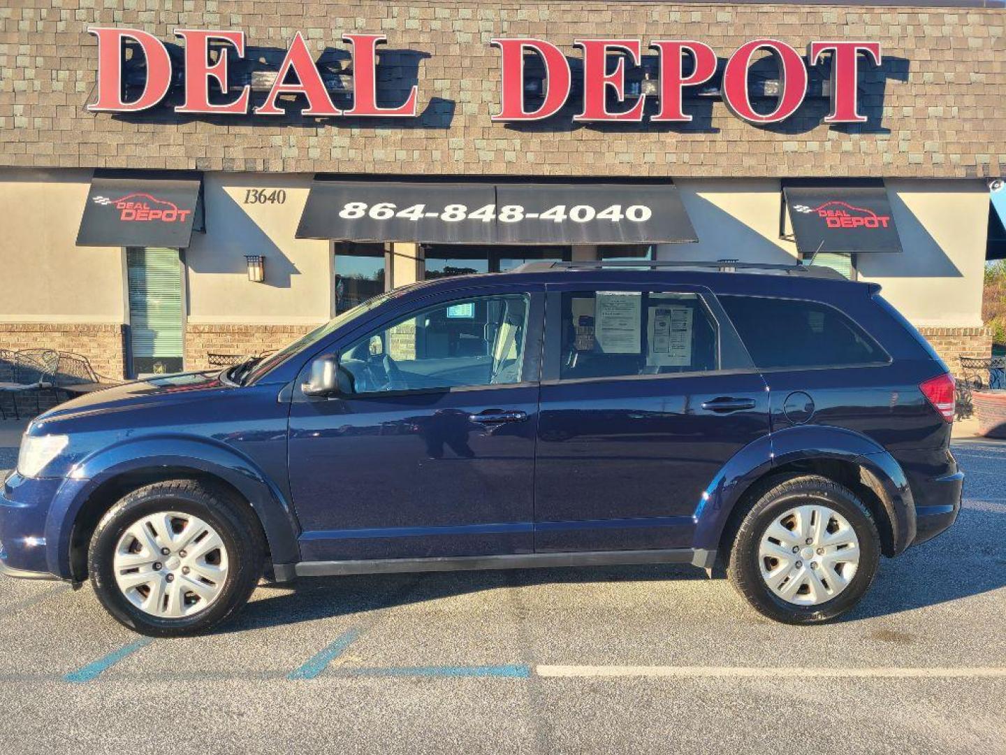 2017 BLUE DODGE JOURNEY SE (3C4PDCAB7HT) with an 2.4L engine, Automatic transmission, located at 13640 E Wade Hampton Blvd, Greer, SC, 29651, (864) 848-4040, 34.950825, -82.197464 - Photo#0