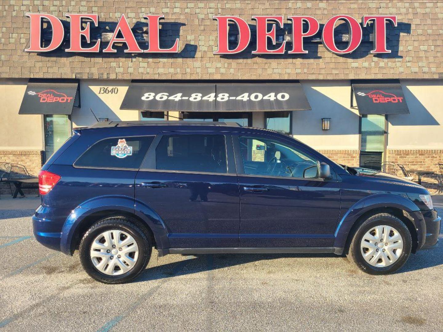 2017 BLUE DODGE JOURNEY SE (3C4PDCAB7HT) with an 2.4L engine, Automatic transmission, located at 13640 E Wade Hampton Blvd, Greer, SC, 29651, (864) 848-4040, 34.950825, -82.197464 - Photo#13