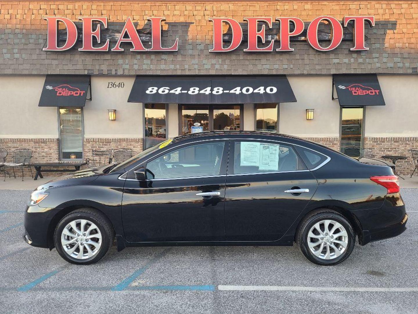 2017 BLACK NISSAN SENTRA (3N1AB7AP2HY) with an 1.8L engine, Automatic transmission, located at 13640 E Wade Hampton Blvd, Greer, SC, 29651, (864) 848-4040, 34.950825, -82.197464 - Photo#0