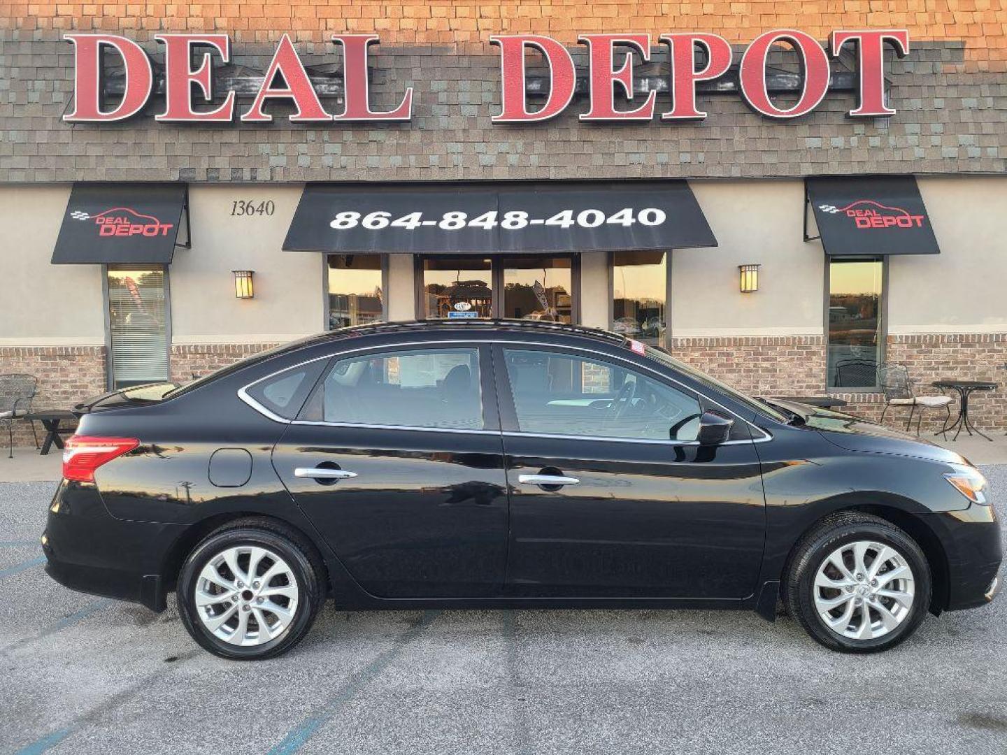 2017 BLACK NISSAN SENTRA (3N1AB7AP2HY) with an 1.8L engine, Automatic transmission, located at 13640 E Wade Hampton Blvd, Greer, SC, 29651, (864) 848-4040, 34.950825, -82.197464 - Photo#12