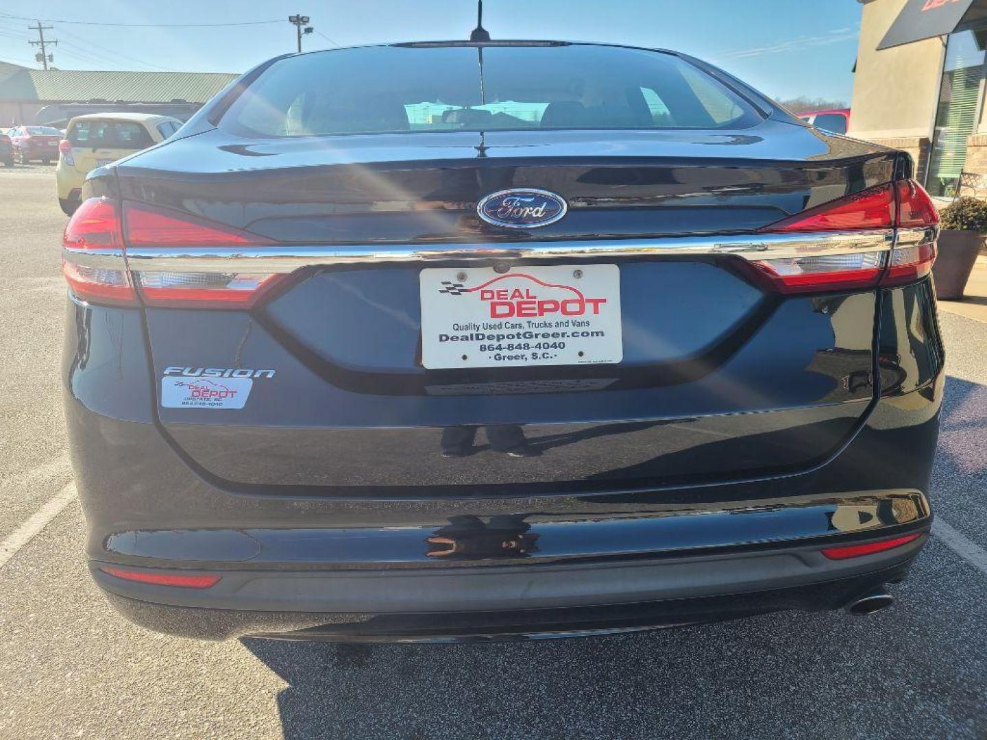 2017 BLACK FORD FUSION S (3FA6P0G74HR) with an 2.5L engine, Automatic transmission, located at 13640 E Wade Hampton Blvd, Greer, SC, 29651, (864) 848-4040, 34.950825, -82.197464 - Photo#5