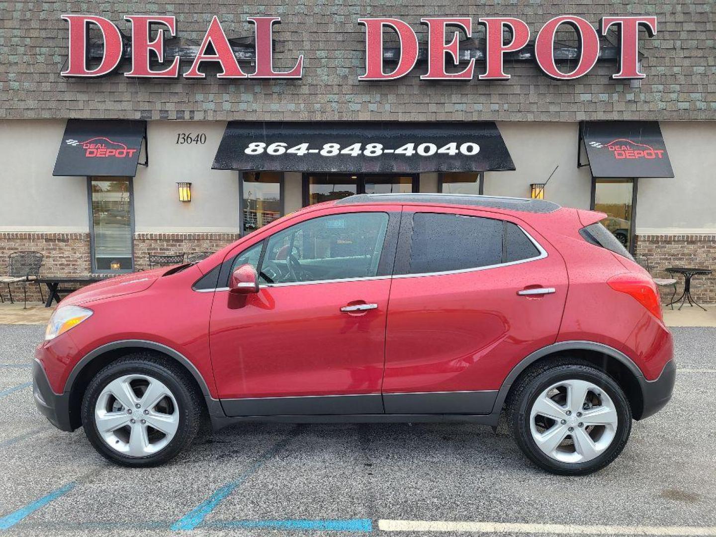 2015 RED BUICK ENCORE BASE (KL4CJASB0FB) with an 1.4L engine, Automatic transmission, located at 13640 E Wade Hampton Blvd, Greer, SC, 29651, (864) 848-4040, 34.950825, -82.197464 - Photo#0