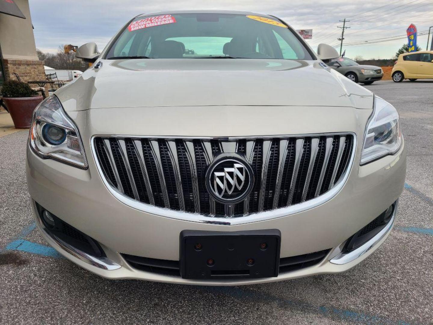 2015 GOLD BUICK REGAL PREMIUM I (2G4GN5EX7F9) with an 2.0L engine, Automatic transmission, located at 13640 E Wade Hampton Blvd, Greer, SC, 29651, (864) 848-4040, 34.950825, -82.197464 - Photo#2