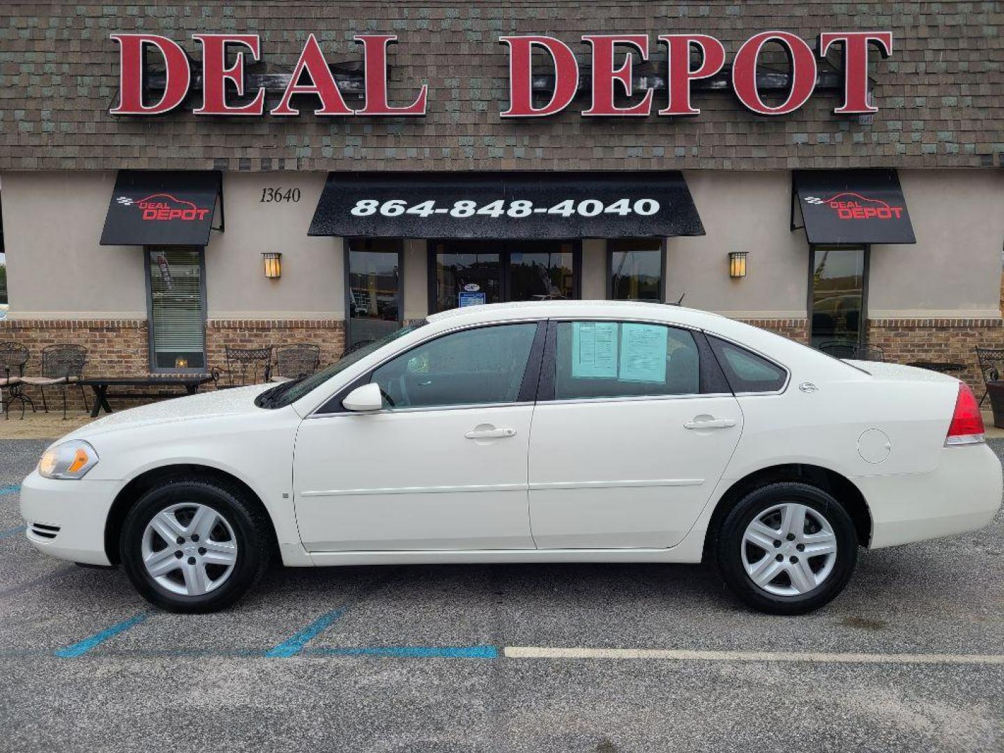 2008 WHITE CHEVROLET IMPALA LS (2G1WB58K689) with an 3.5L engine, Automatic transmission, located at 13640 E Wade Hampton Blvd, Greer, SC, 29651, (864) 848-4040, 34.950825, -82.197464 - Photo#0