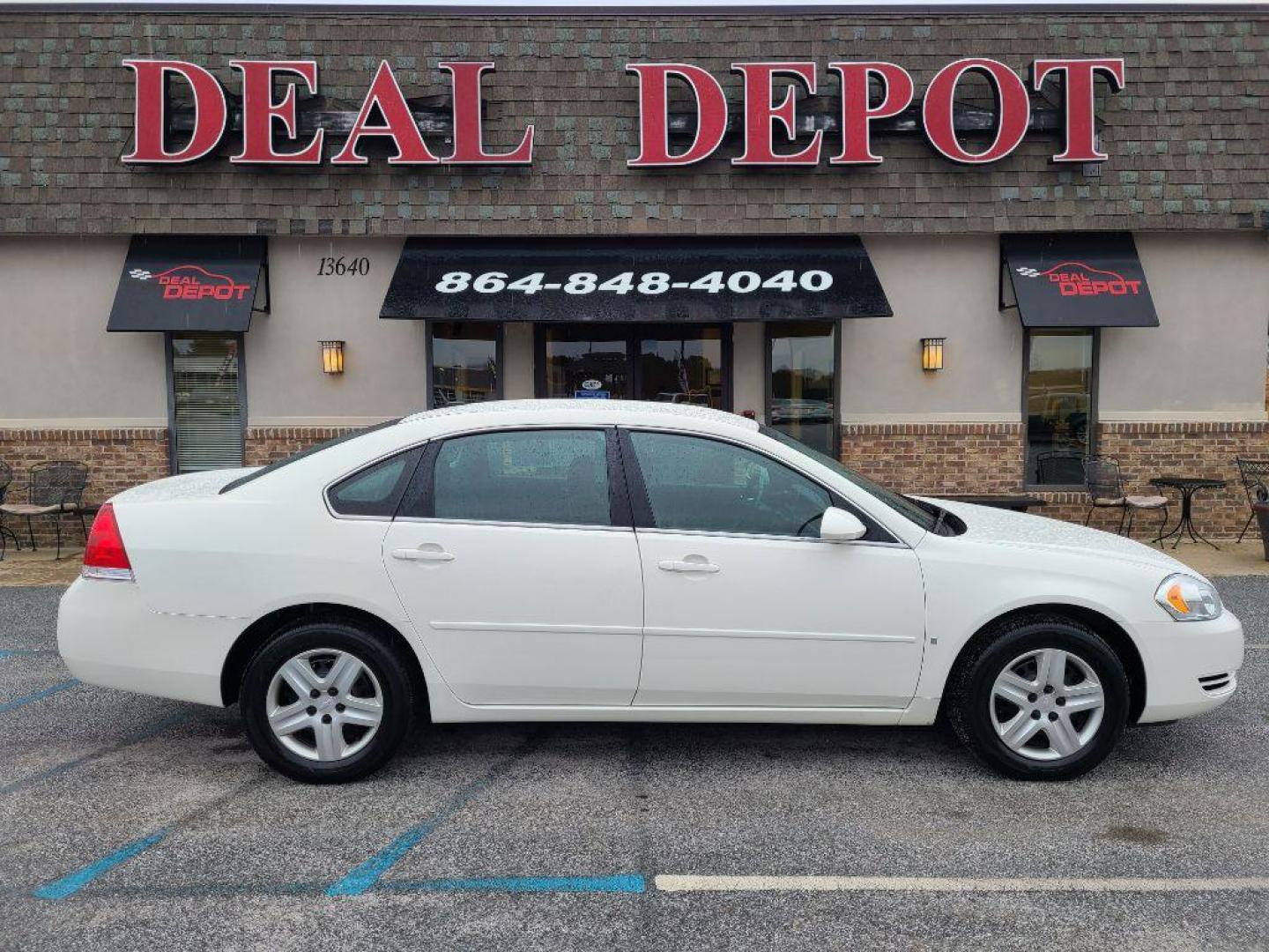 2008 WHITE CHEVROLET IMPALA LS (2G1WB58K689) with an 3.5L engine, Automatic transmission, located at 13640 E Wade Hampton Blvd, Greer, SC, 29651, (864) 848-4040, 34.950825, -82.197464 - Photo#12