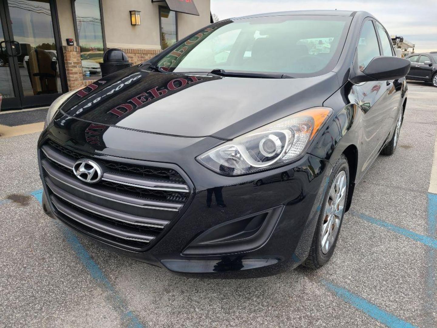 2016 BLACK HYUNDAI ELANTRA GT BASE (KMHD35LH2GU) with an 2.0L engine, 6-Speed Manual transmission, located at 13640 E Wade Hampton Blvd, Greer, SC, 29651, (864) 848-4040, 34.950825, -82.197464 - Photo#1