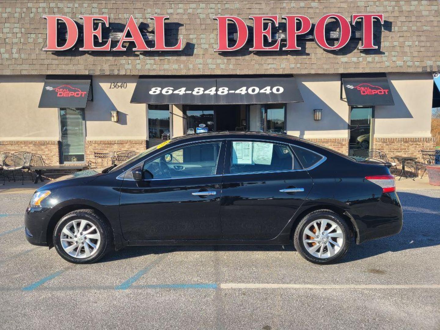 2015 BLACK NISSAN SENTRA SV (3N1AB7AP6FY) with an 1.8L engine, Automatic transmission, located at 13640 E Wade Hampton Blvd, Greer, SC, 29651, (864) 848-4040, 34.950825, -82.197464 - Photo#0