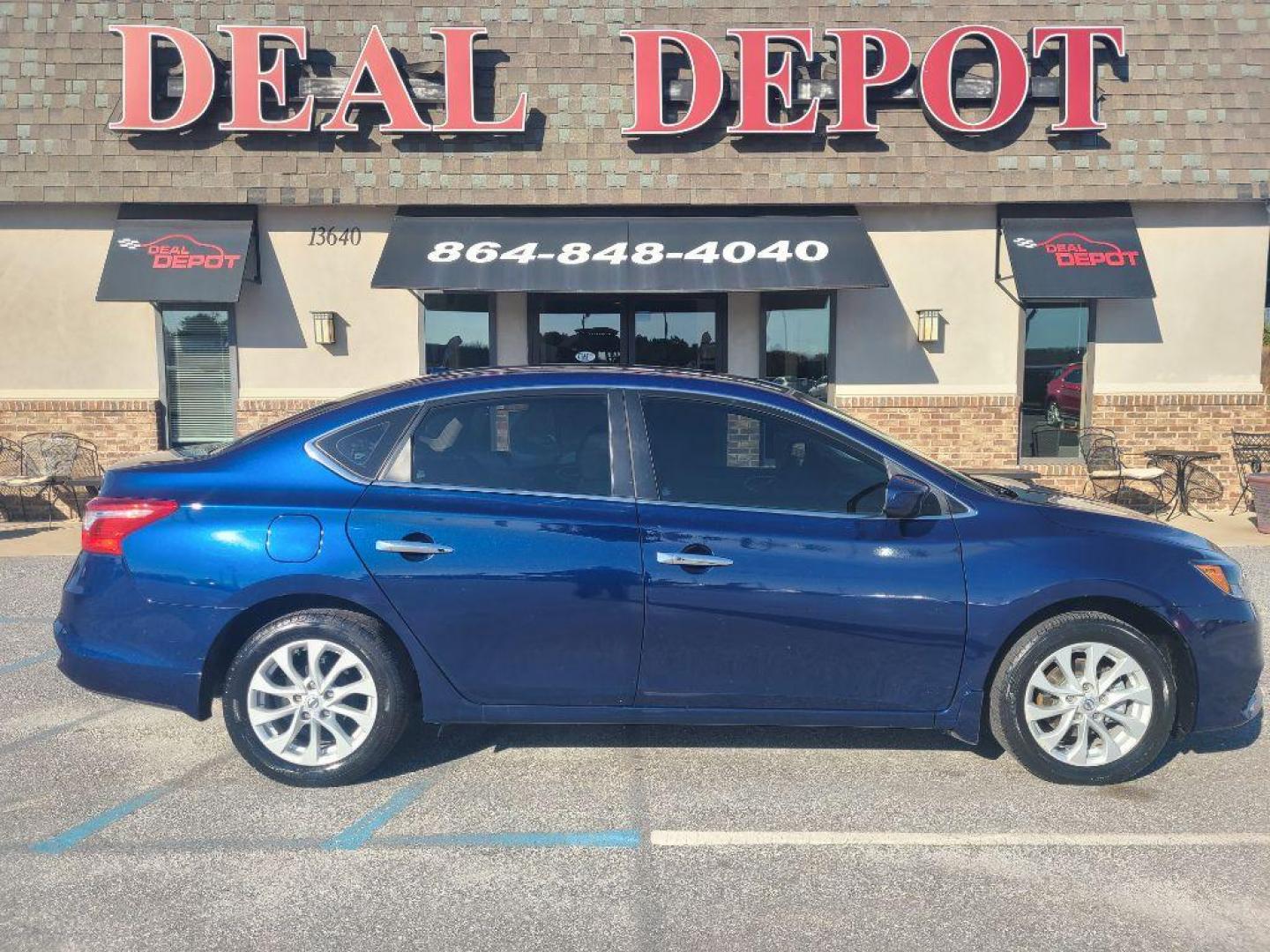 2018 BLUE NISSAN SENTRA SV (3N1AB7AP7JY) with an 1.8L engine, Continuously Variable transmission, located at 13640 E Wade Hampton Blvd, Greer, SC, 29651, (864) 848-4040, 34.950825, -82.197464 - Photo#12