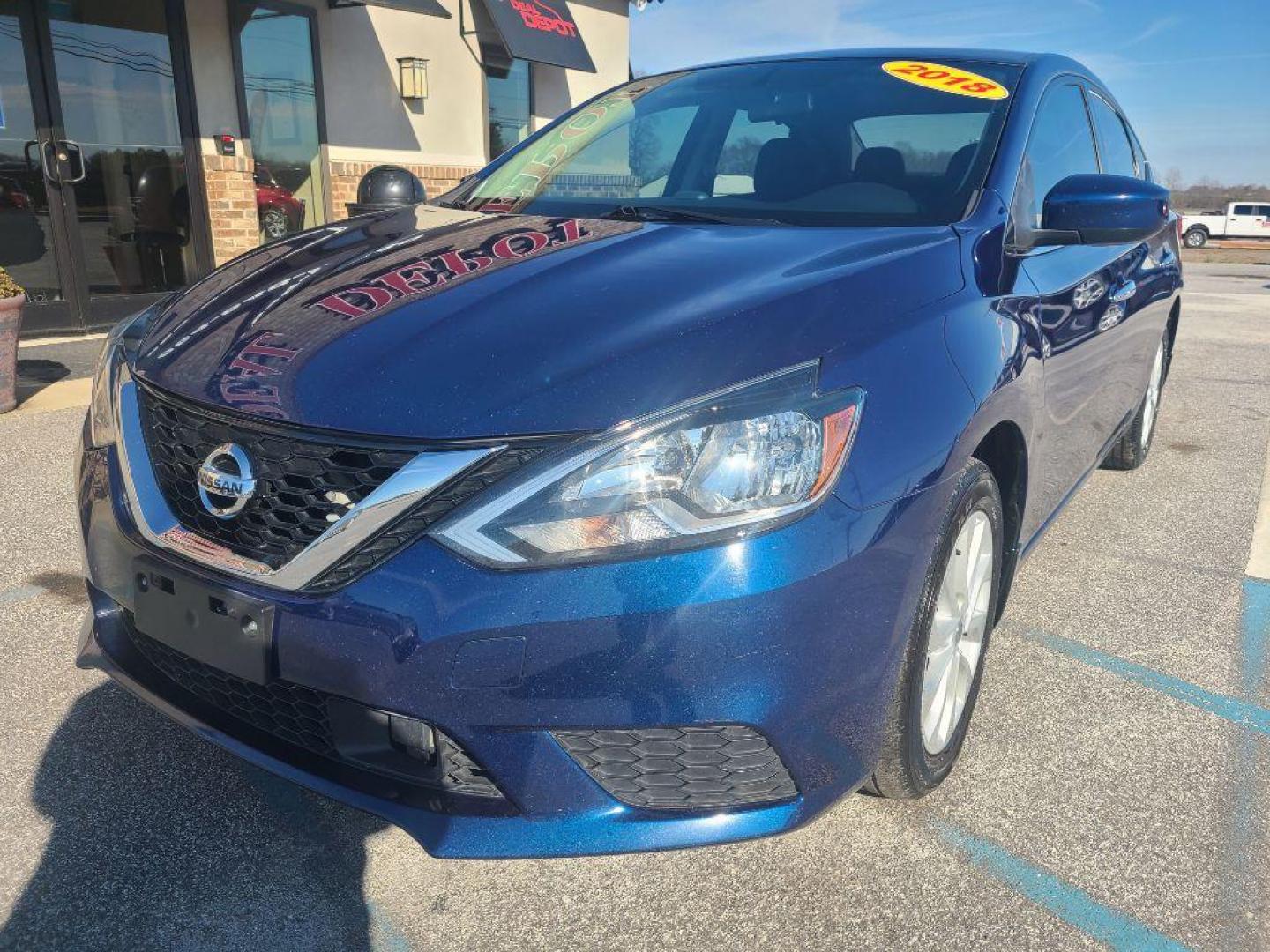 2018 BLUE NISSAN SENTRA SV (3N1AB7AP7JY) with an 1.8L engine, Continuously Variable transmission, located at 13640 E Wade Hampton Blvd, Greer, SC, 29651, (864) 848-4040, 34.950825, -82.197464 - Photo#1
