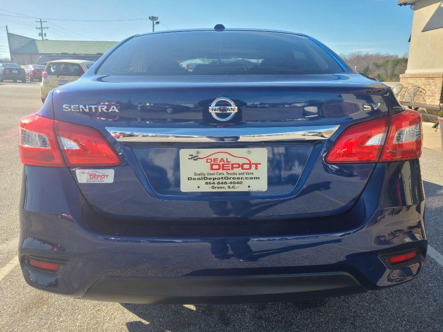 2018 BLUE NISSAN SENTRA SV (3N1AB7AP7JY) with an 1.8L engine, Continuously Variable transmission, located at 13640 E Wade Hampton Blvd, Greer, SC, 29651, (864) 848-4040, 34.950825, -82.197464 - Photo#5